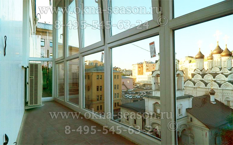  фото французского остекления балкона от пола до потолка 